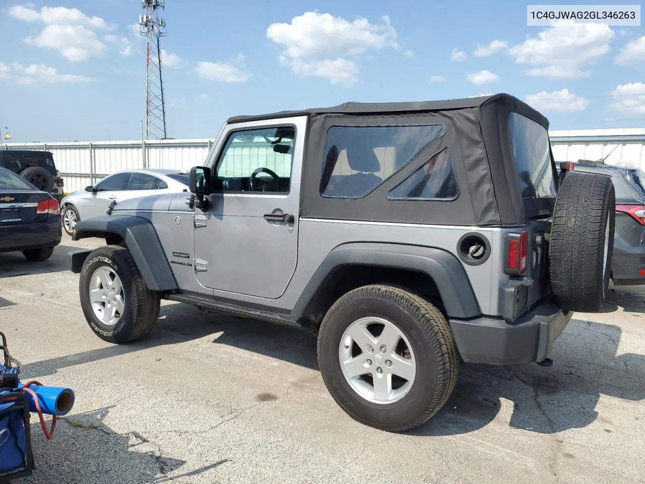 2016 Jeep Wrangler Sport VIN: 1C4GJWAG2GL346263 Lot: 63730904