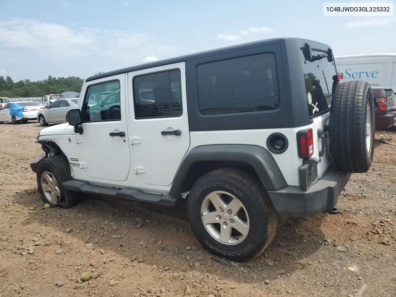 2016 Jeep Wrangler Unlimited Sport VIN: 1C4BJWDG3GL325332 Lot: 64940654