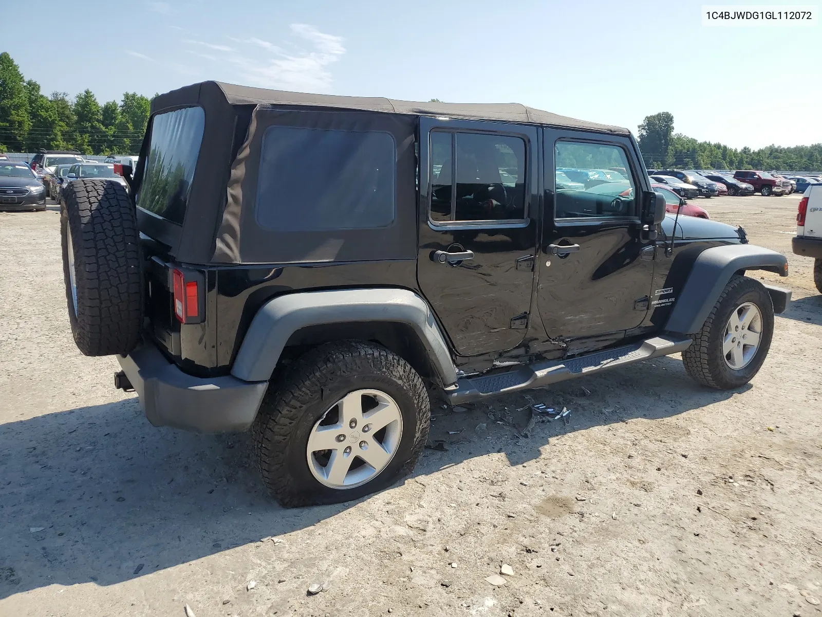 2016 Jeep Wrangler Unlimited Sport VIN: 1C4BJWDG1GL112072 Lot: 65282354