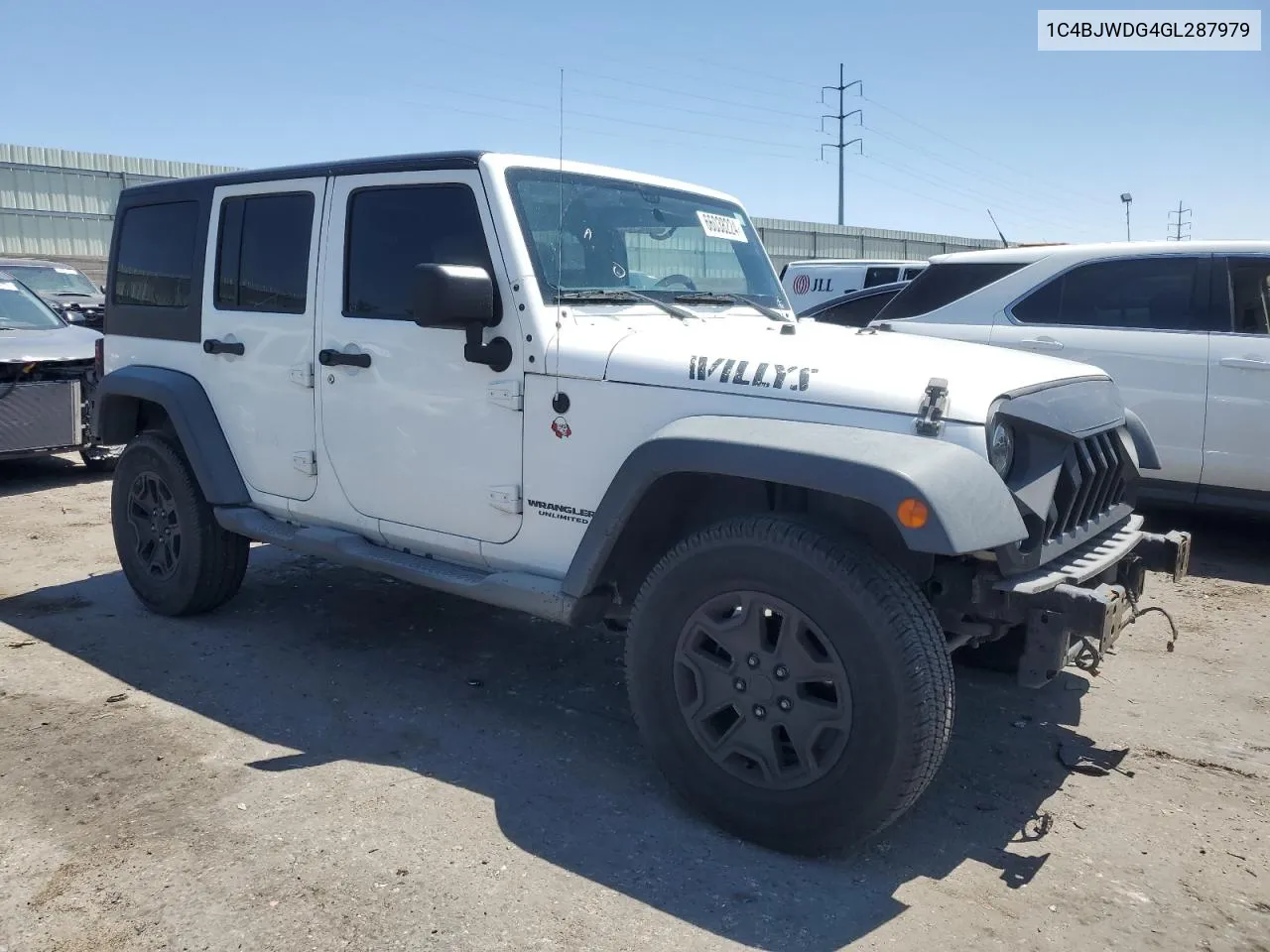 2016 Jeep Wrangler Unlimited Sport VIN: 1C4BJWDG4GL287979 Lot: 66038224