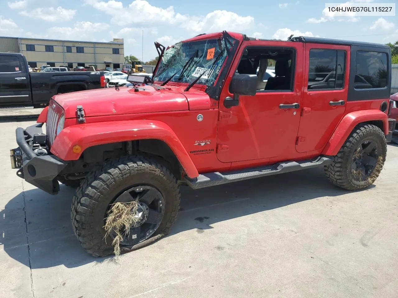 2016 Jeep Wrangler Unlimited Sahara VIN: 1C4HJWEG7GL115227 Lot: 66126324