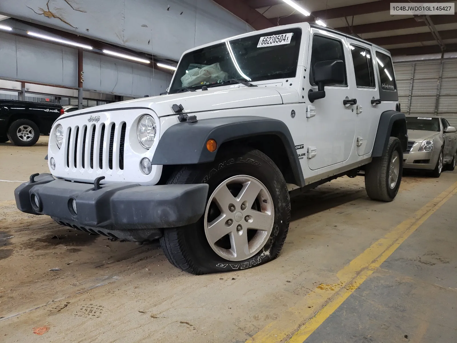 2016 Jeep Wrangler Unlimited Sport VIN: 1C4BJWDG1GL145427 Lot: 66230504