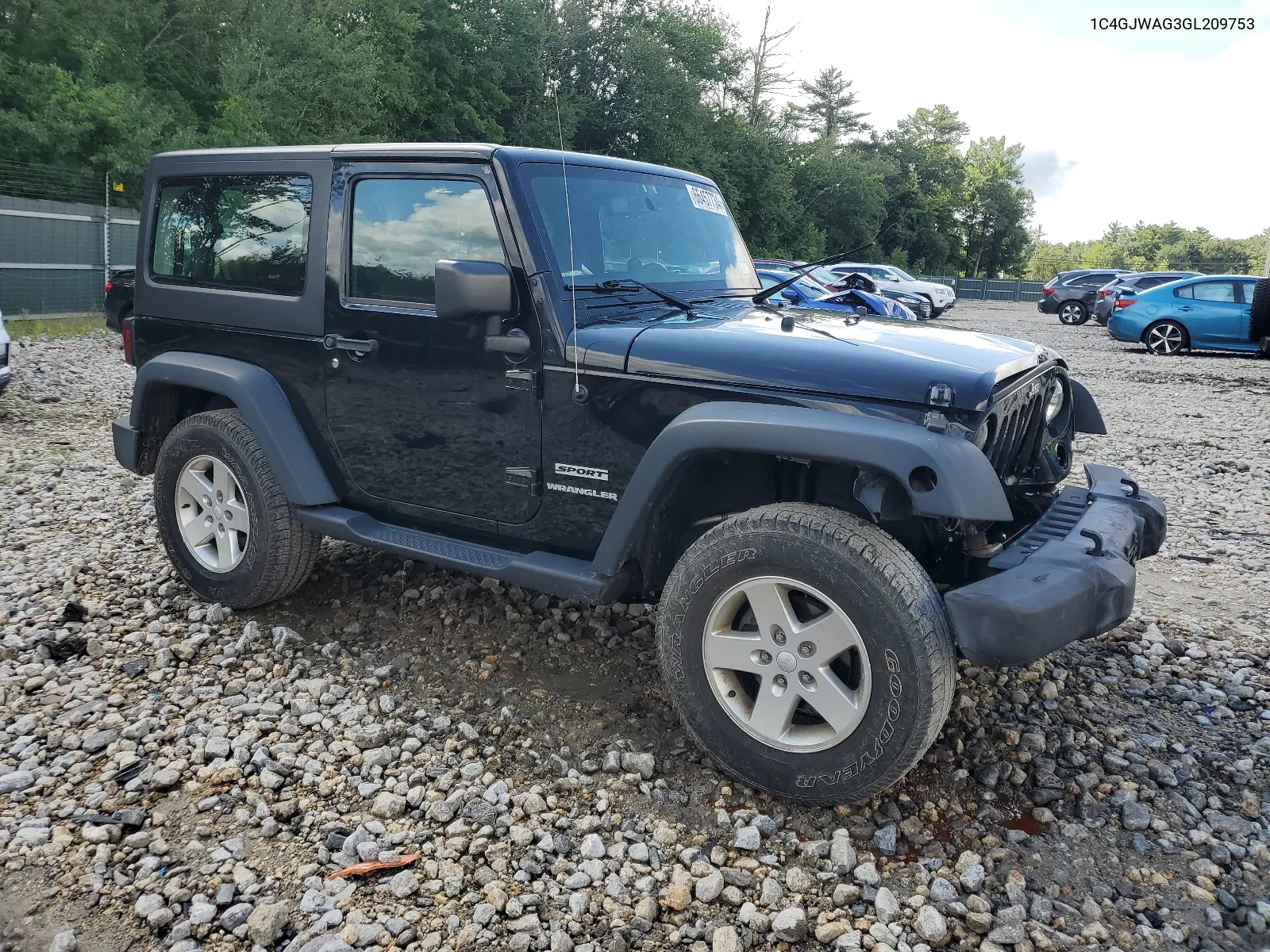 2016 Jeep Wrangler Sport VIN: 1C4GJWAG3GL209753 Lot: 66457734