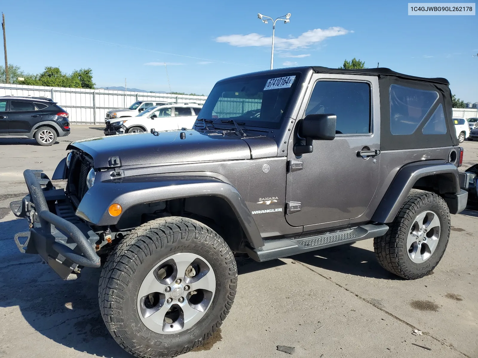 2016 Jeep Wrangler Sahara VIN: 1C4GJWBG9GL262178 Lot: 67410164