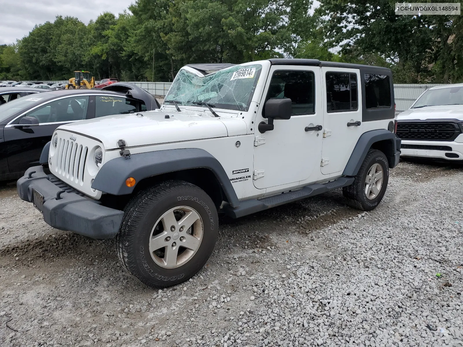 1C4HJWDGXGL148594 2016 Jeep Wrangler Unlimited Sport