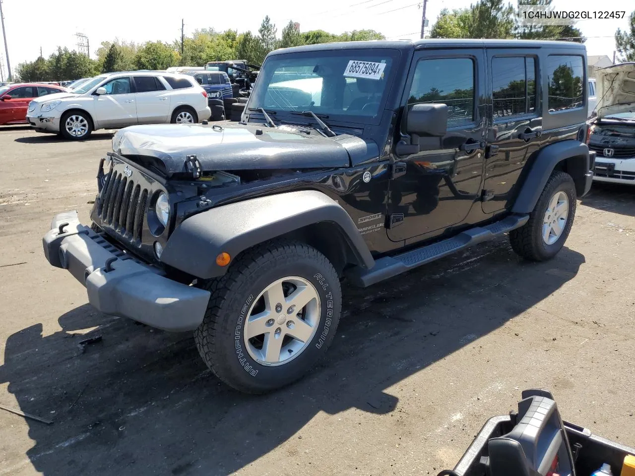 2016 Jeep Wrangler Unlimited Sport VIN: 1C4HJWDG2GL122457 Lot: 68575094