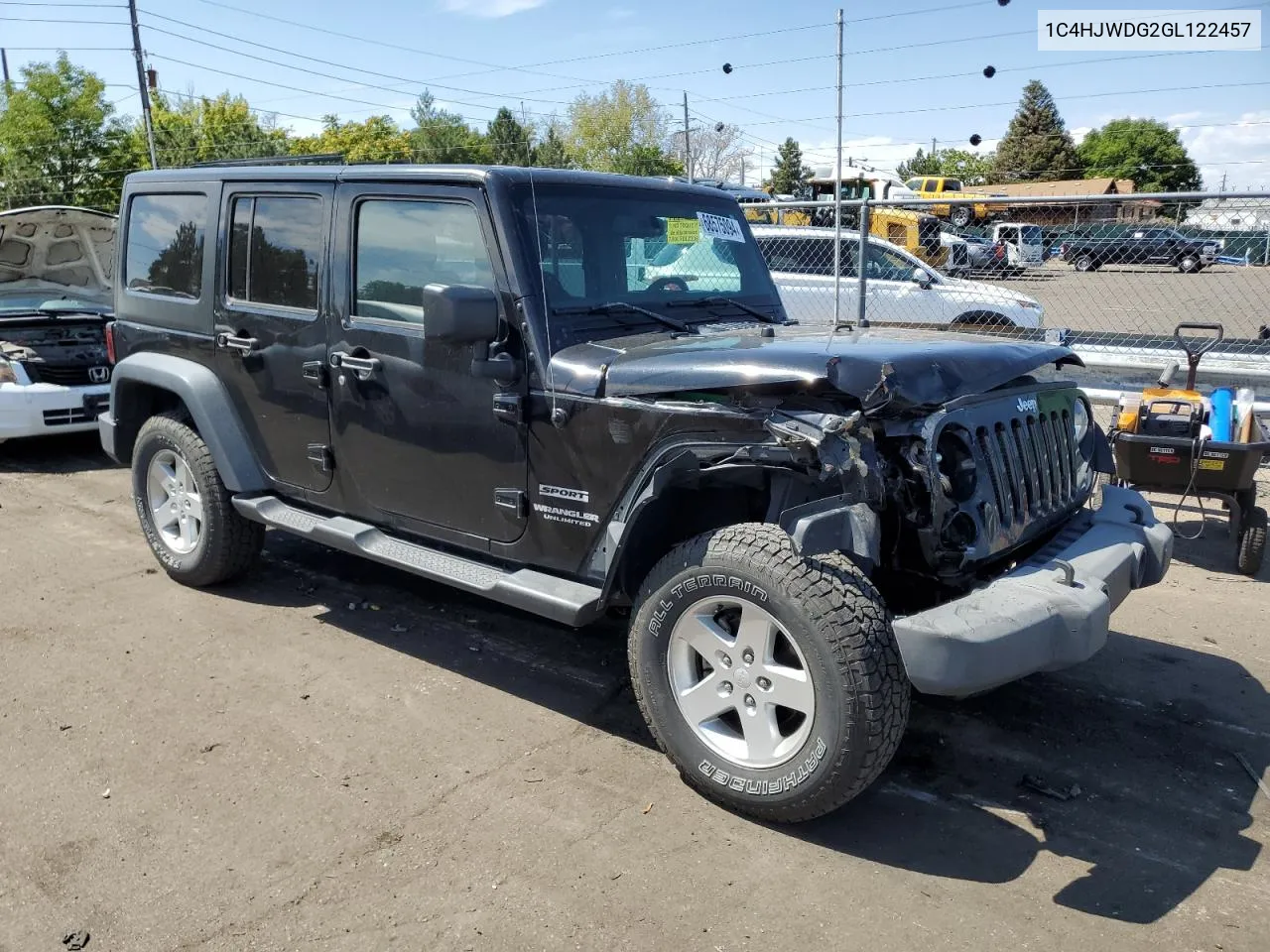 2016 Jeep Wrangler Unlimited Sport VIN: 1C4HJWDG2GL122457 Lot: 68575094