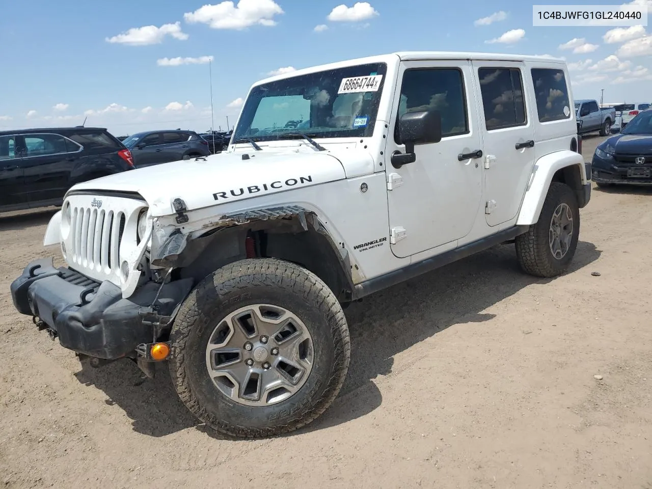 2016 Jeep Wrangler Unlimited Rubicon VIN: 1C4BJWFG1GL240440 Lot: 68664744