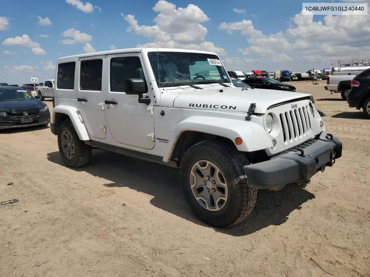 2016 Jeep Wrangler Unlimited Rubicon VIN: 1C4BJWFG1GL240440 Lot: 68664744