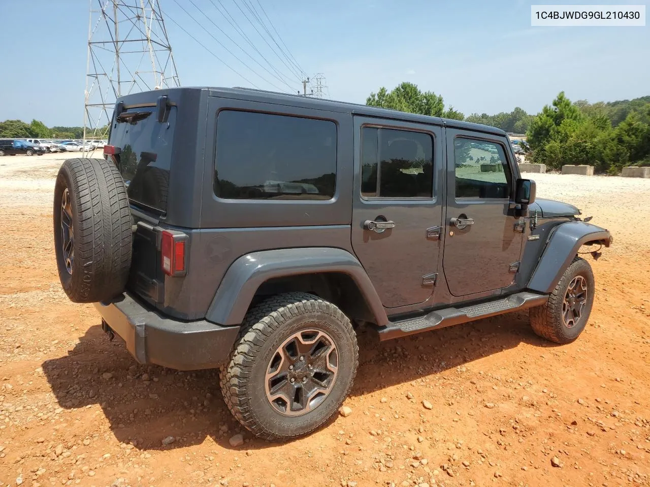 2016 Jeep Wrangler Unlimited Sport VIN: 1C4BJWDG9GL210430 Lot: 69543804