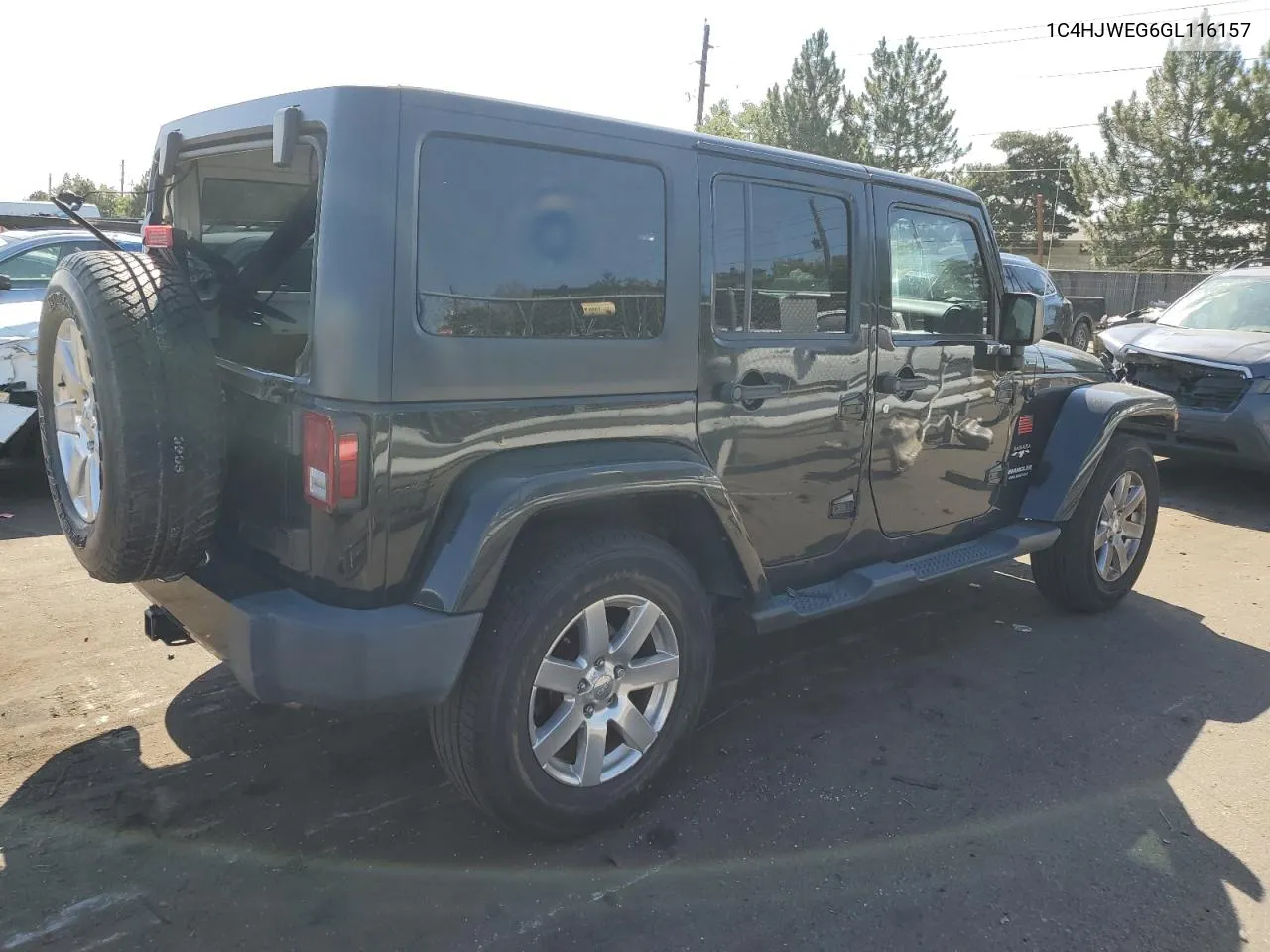 2016 Jeep Wrangler Unlimited Sahara VIN: 1C4HJWEG6GL116157 Lot: 69680374