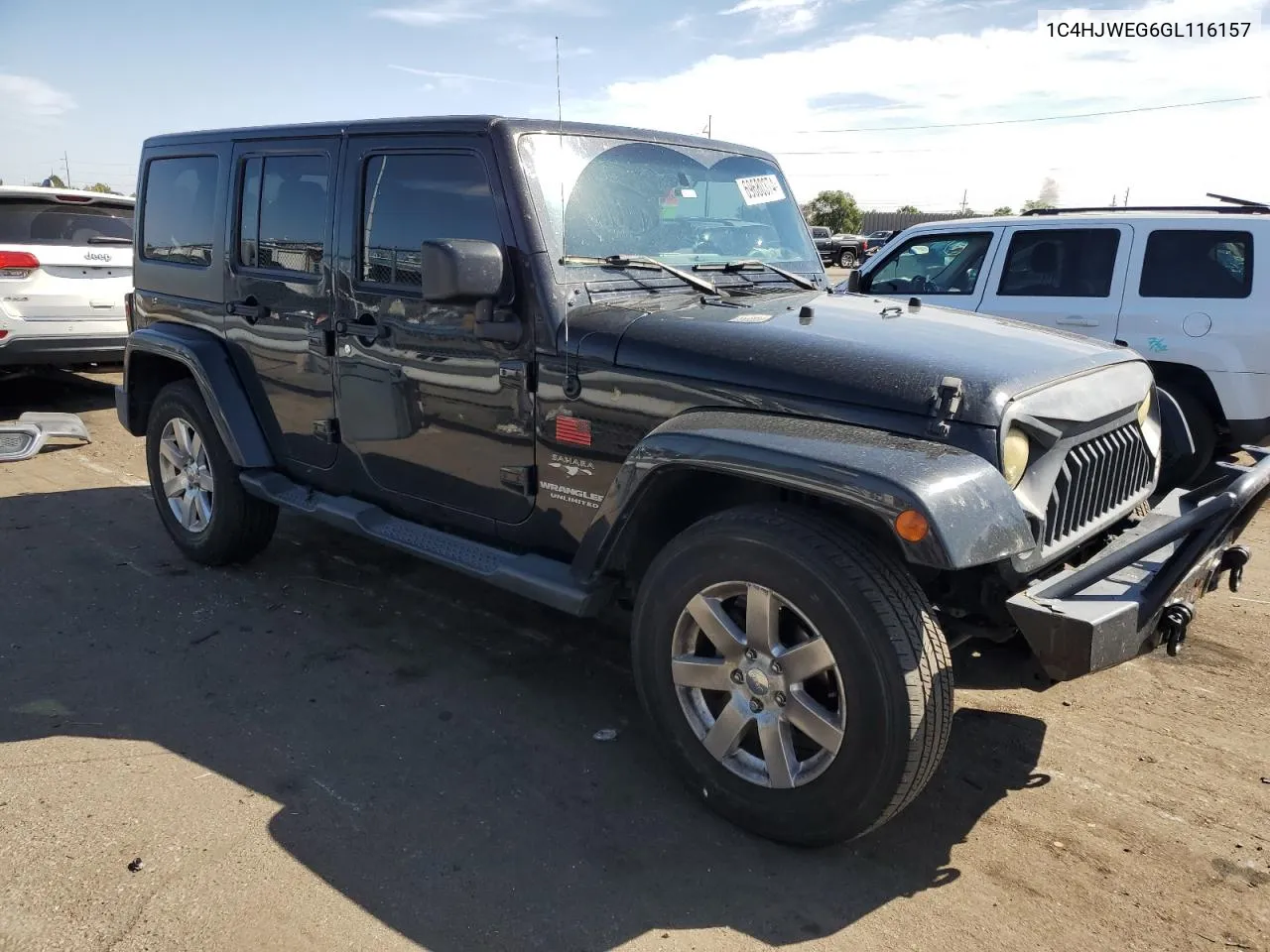 2016 Jeep Wrangler Unlimited Sahara VIN: 1C4HJWEG6GL116157 Lot: 69680374