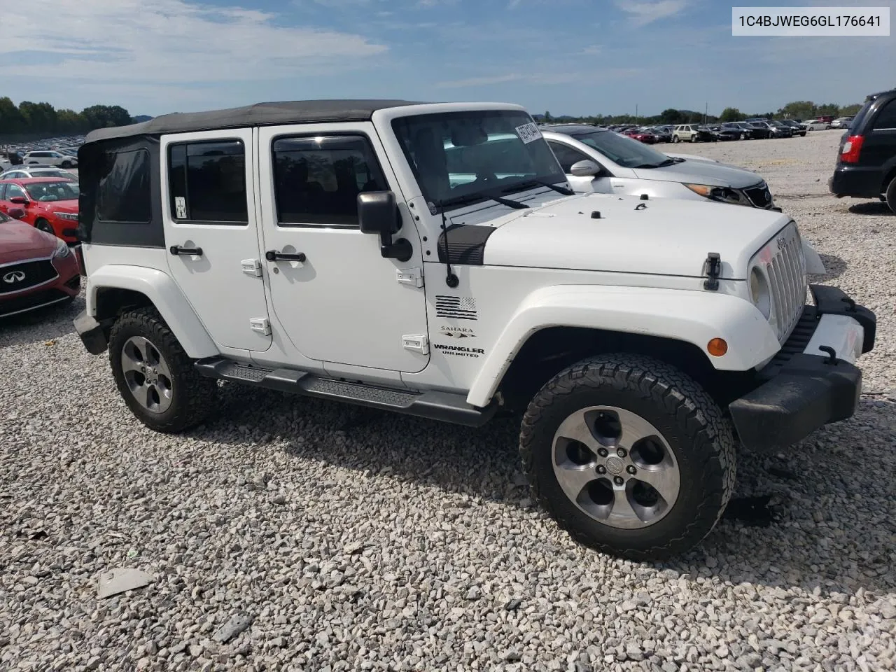 2016 Jeep Wrangler Unlimited Sahara VIN: 1C4BJWEG6GL176641 Lot: 69741344