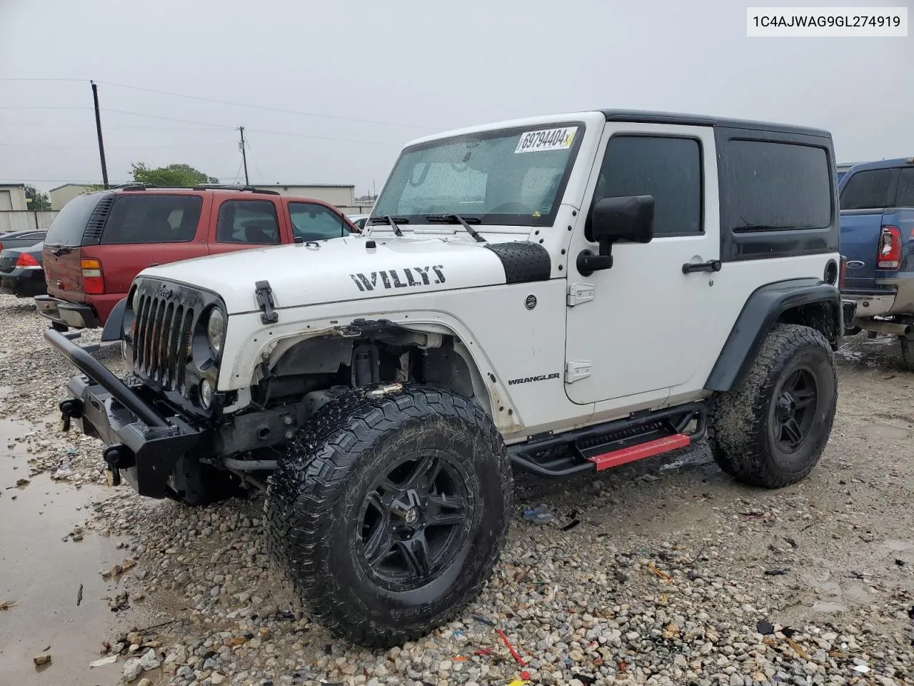 2016 Jeep Wrangler Sport VIN: 1C4AJWAG9GL274919 Lot: 69794404