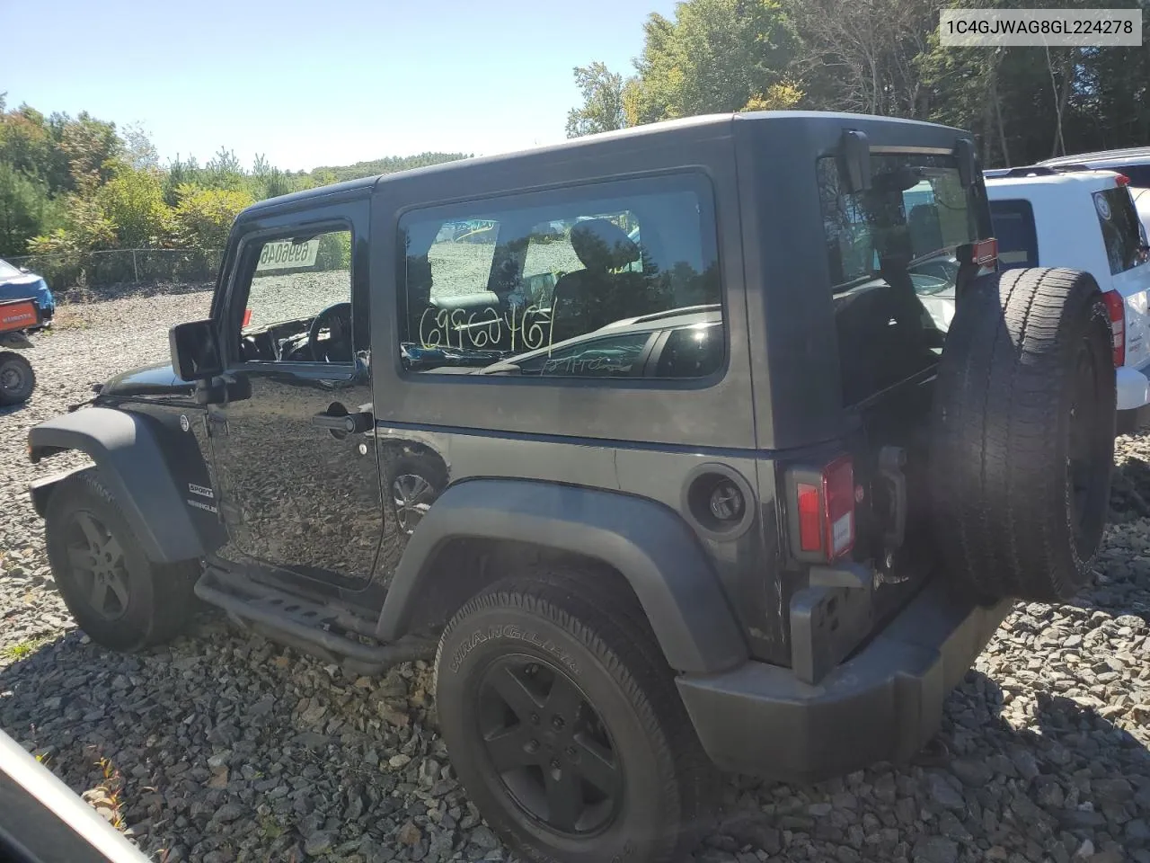 2016 Jeep Wrangler Sport VIN: 1C4GJWAG8GL224278 Lot: 69960464