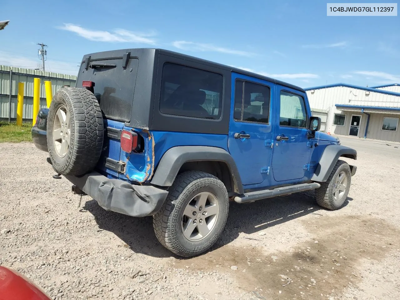 2016 Jeep Wrangler Unlimited Sport VIN: 1C4BJWDG7GL112397 Lot: 70180824