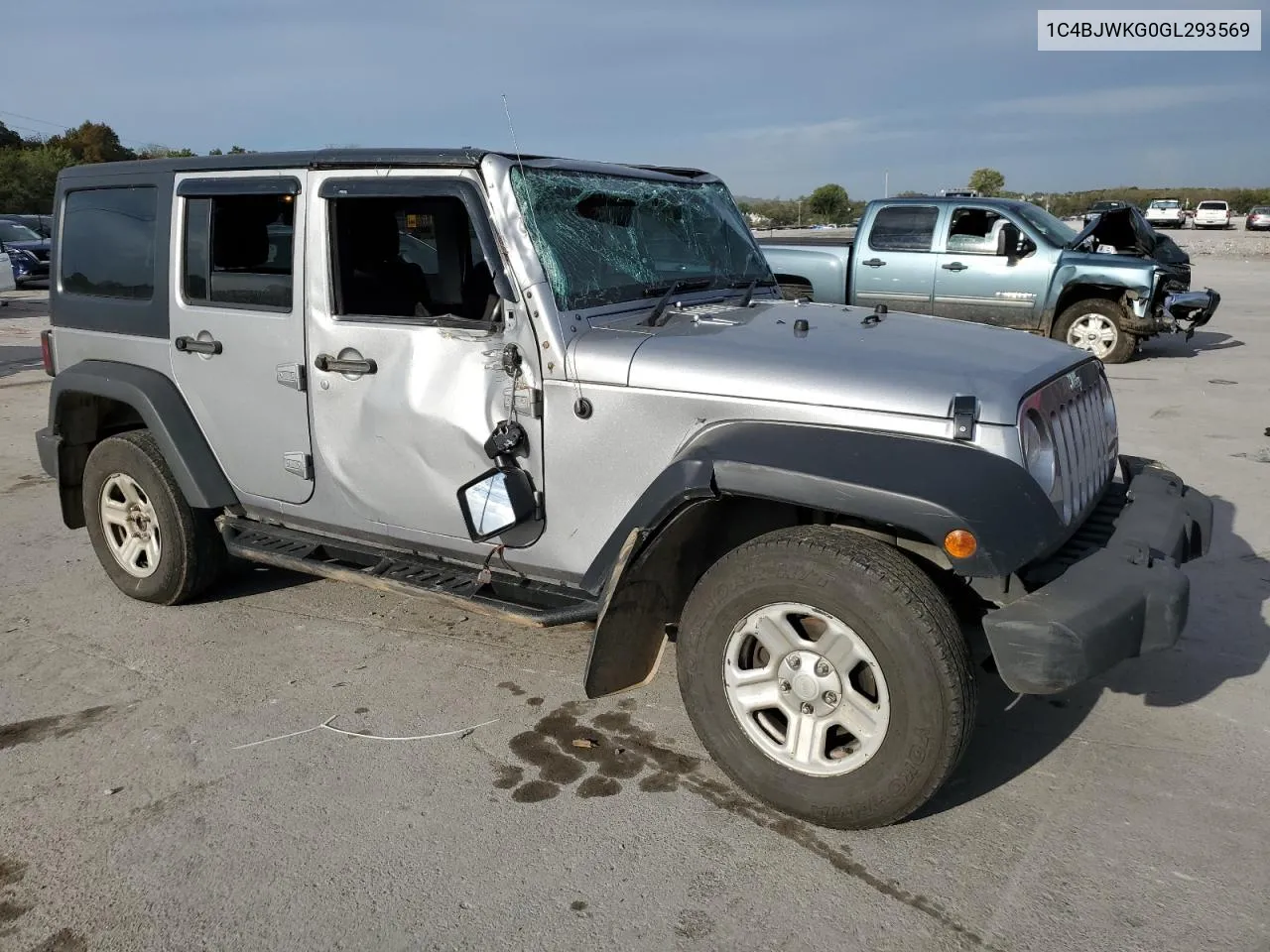 2016 Jeep Wrangler Unlimited Sport VIN: 1C4BJWKG0GL293569 Lot: 70182464