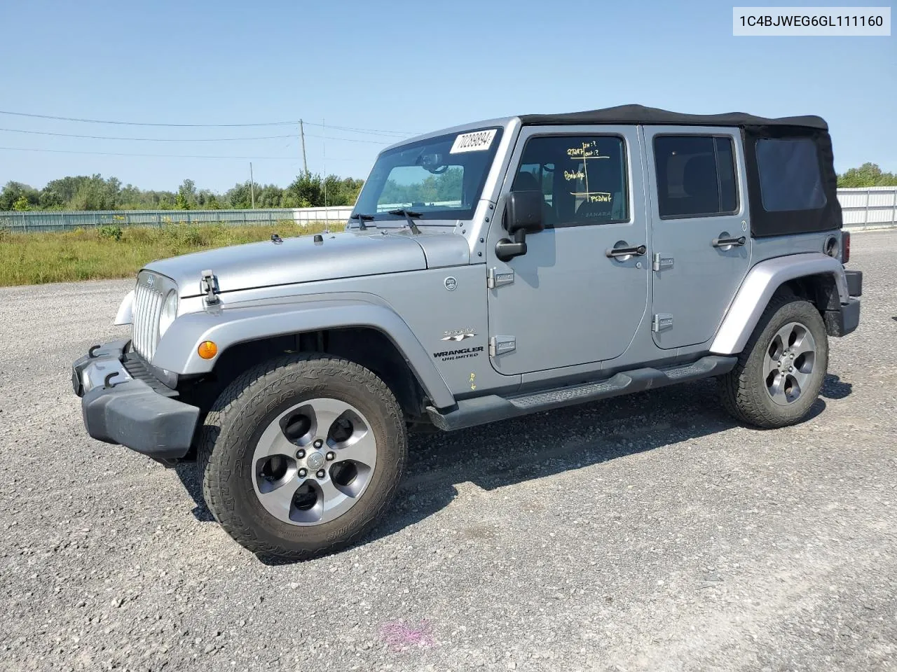 2016 Jeep Wrangler Unlimited Sahara VIN: 1C4BJWEG6GL111160 Lot: 70289894