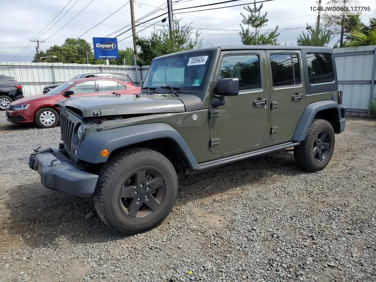 2016 Jeep Wrangler Unlimited Sport VIN: 1C4BJWDG6GL127795 Lot: 70369434