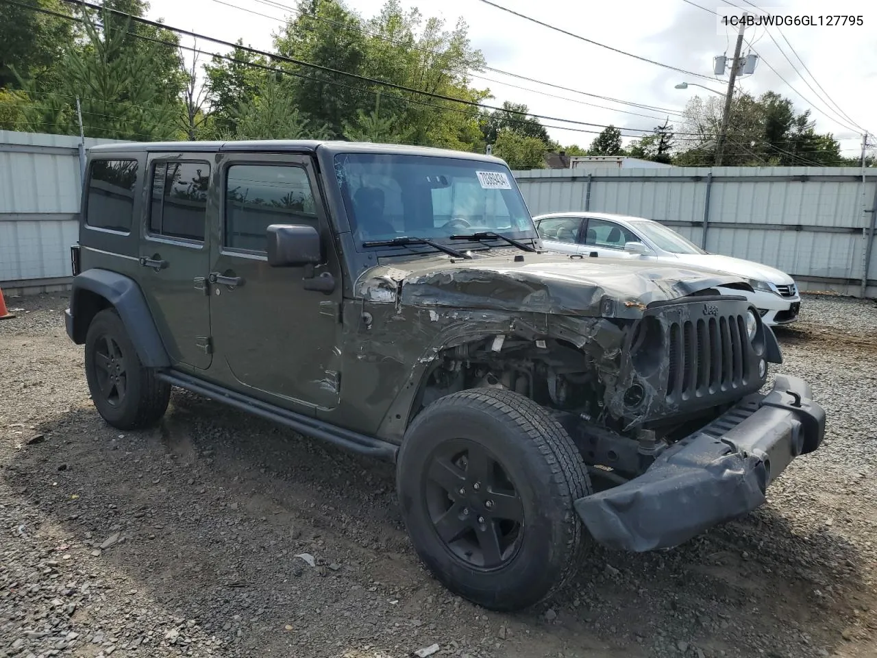 2016 Jeep Wrangler Unlimited Sport VIN: 1C4BJWDG6GL127795 Lot: 70369434