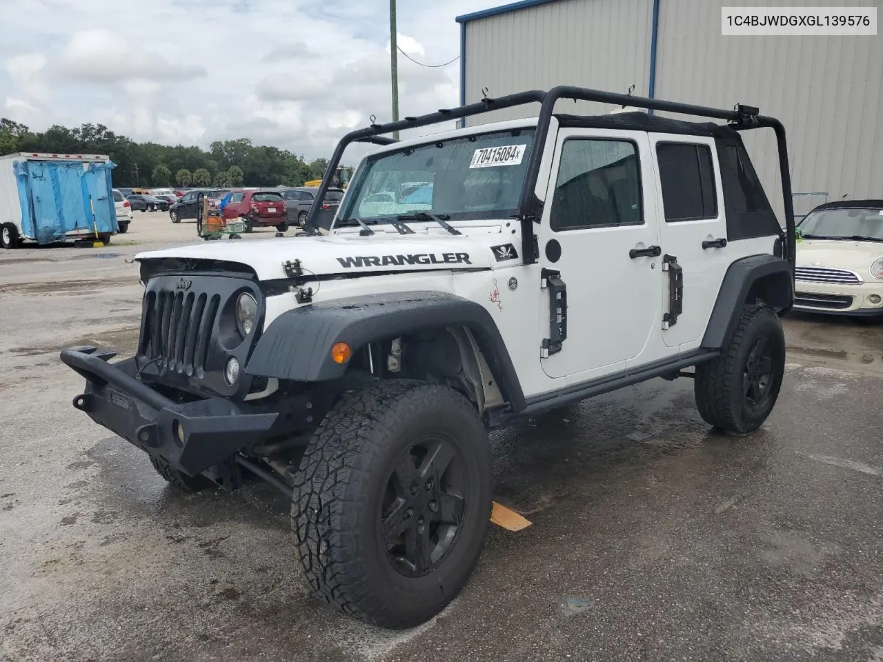 2016 Jeep Wrangler Unlimited Sport VIN: 1C4BJWDGXGL139576 Lot: 70415084