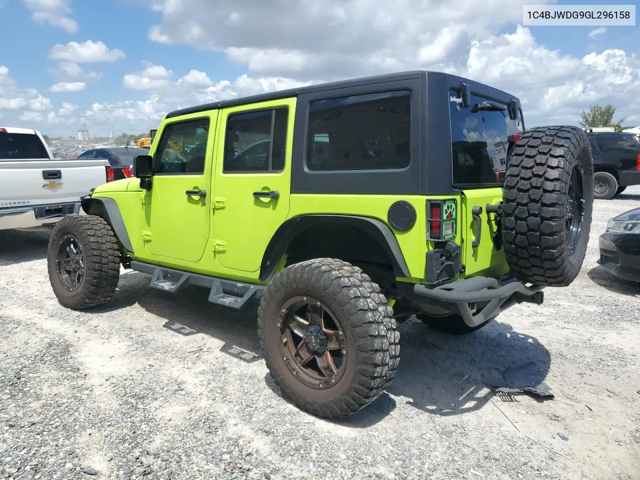 2016 Jeep Wrangler Unlimited Sport VIN: 1C4BJWDG9GL296158 Lot: 70595974