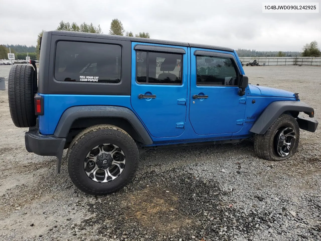 2016 Jeep Wrangler Unlimited Sport VIN: 1C4BJWDG9GL242925 Lot: 70715094