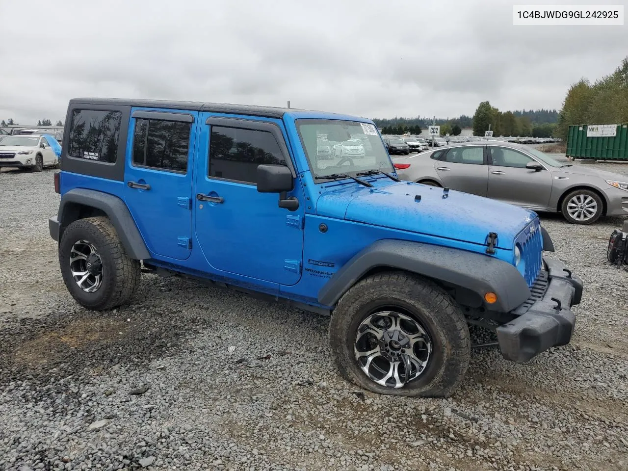 2016 Jeep Wrangler Unlimited Sport VIN: 1C4BJWDG9GL242925 Lot: 70715094