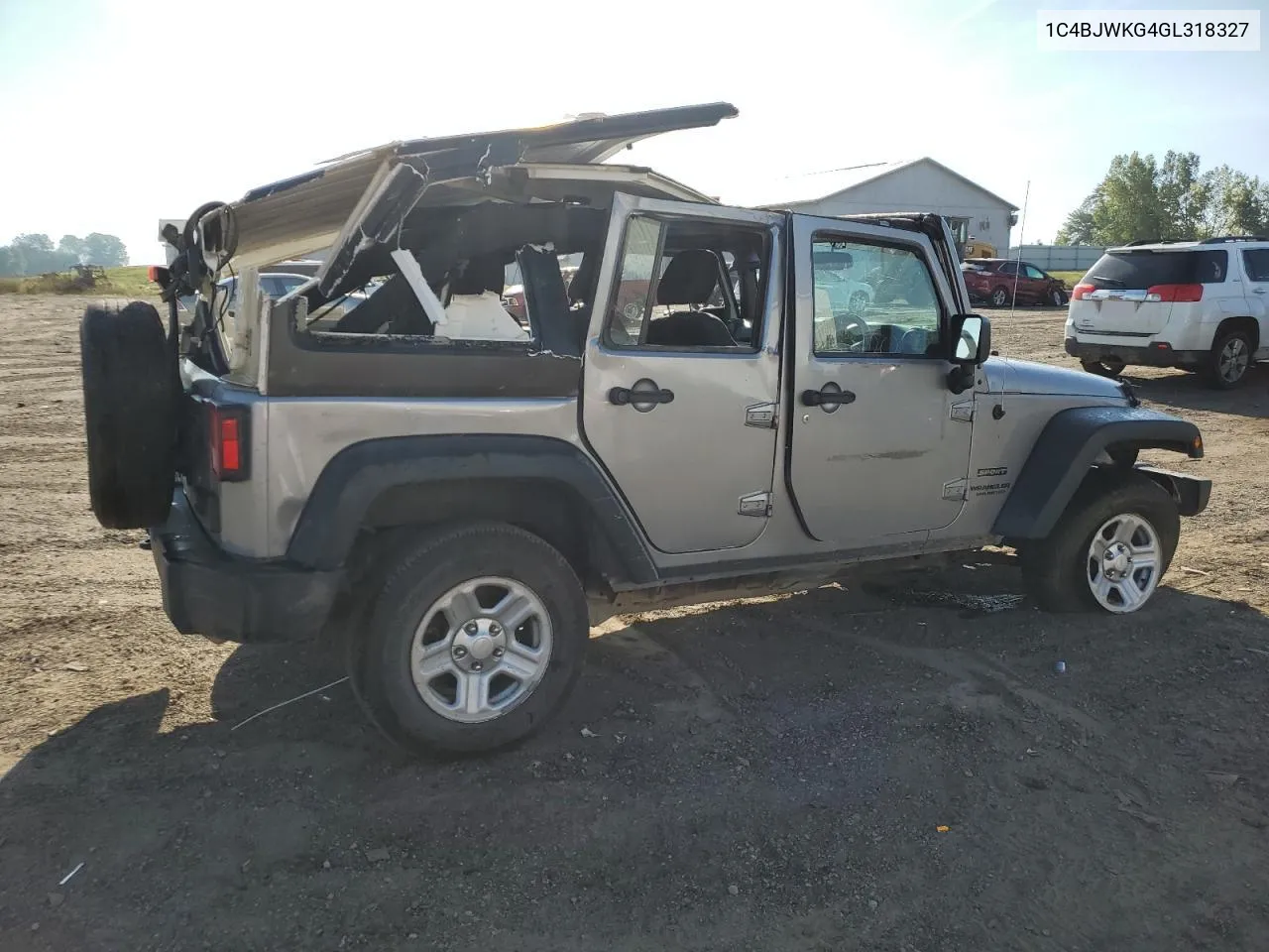 2016 Jeep Wrangler Unlimited Sport VIN: 1C4BJWKG4GL318327 Lot: 70795954