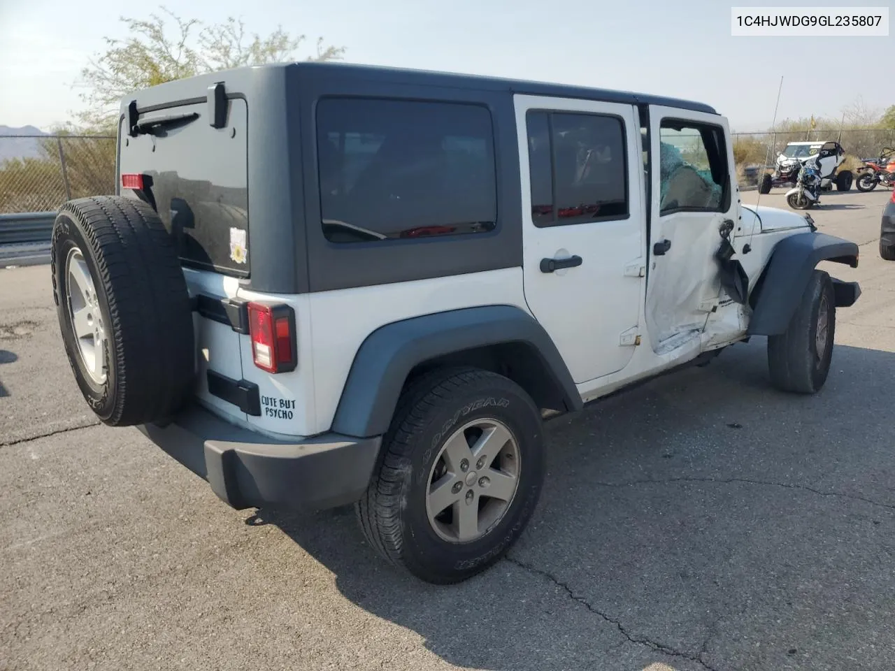 2016 Jeep Wrangler Unlimited Sport VIN: 1C4HJWDG9GL235807 Lot: 70822444