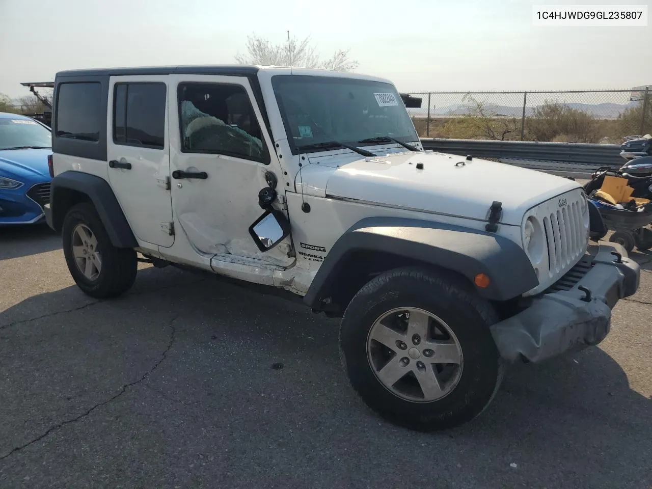 2016 Jeep Wrangler Unlimited Sport VIN: 1C4HJWDG9GL235807 Lot: 70822444