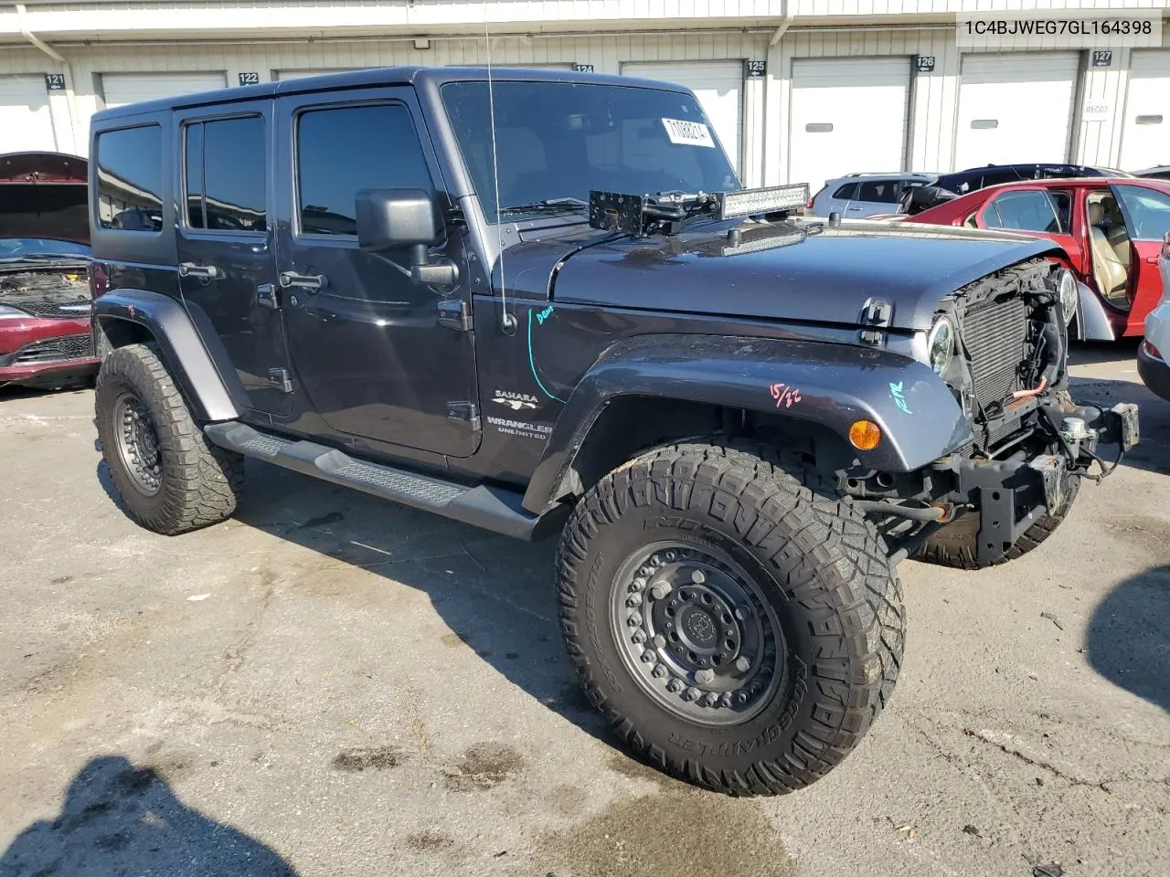 2016 Jeep Wrangler Unlimited Sahara VIN: 1C4BJWEG7GL164398 Lot: 71088214