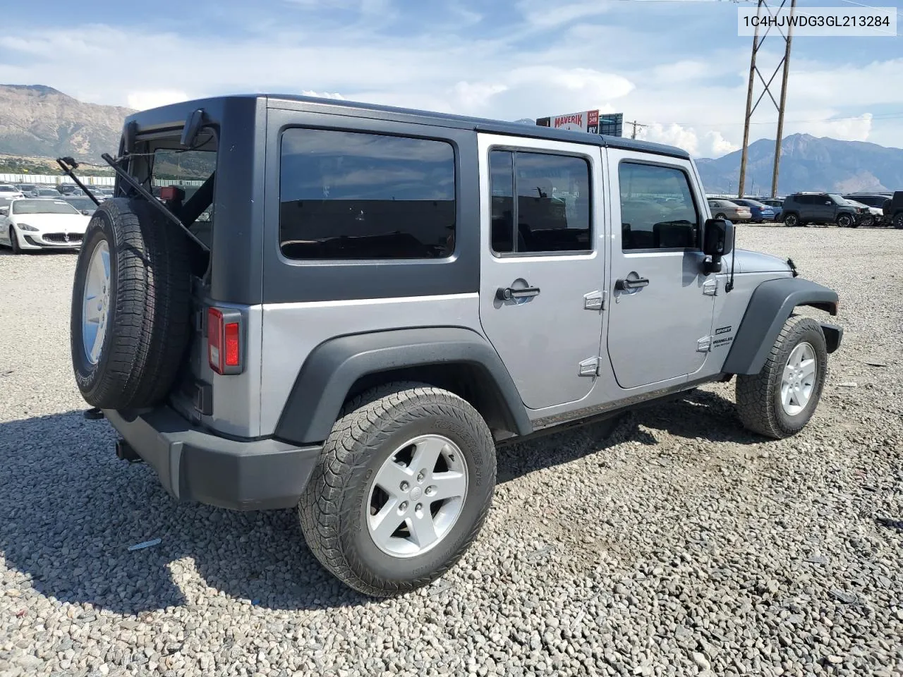 2016 Jeep Wrangler Unlimited Sport VIN: 1C4HJWDG3GL213284 Lot: 71106194