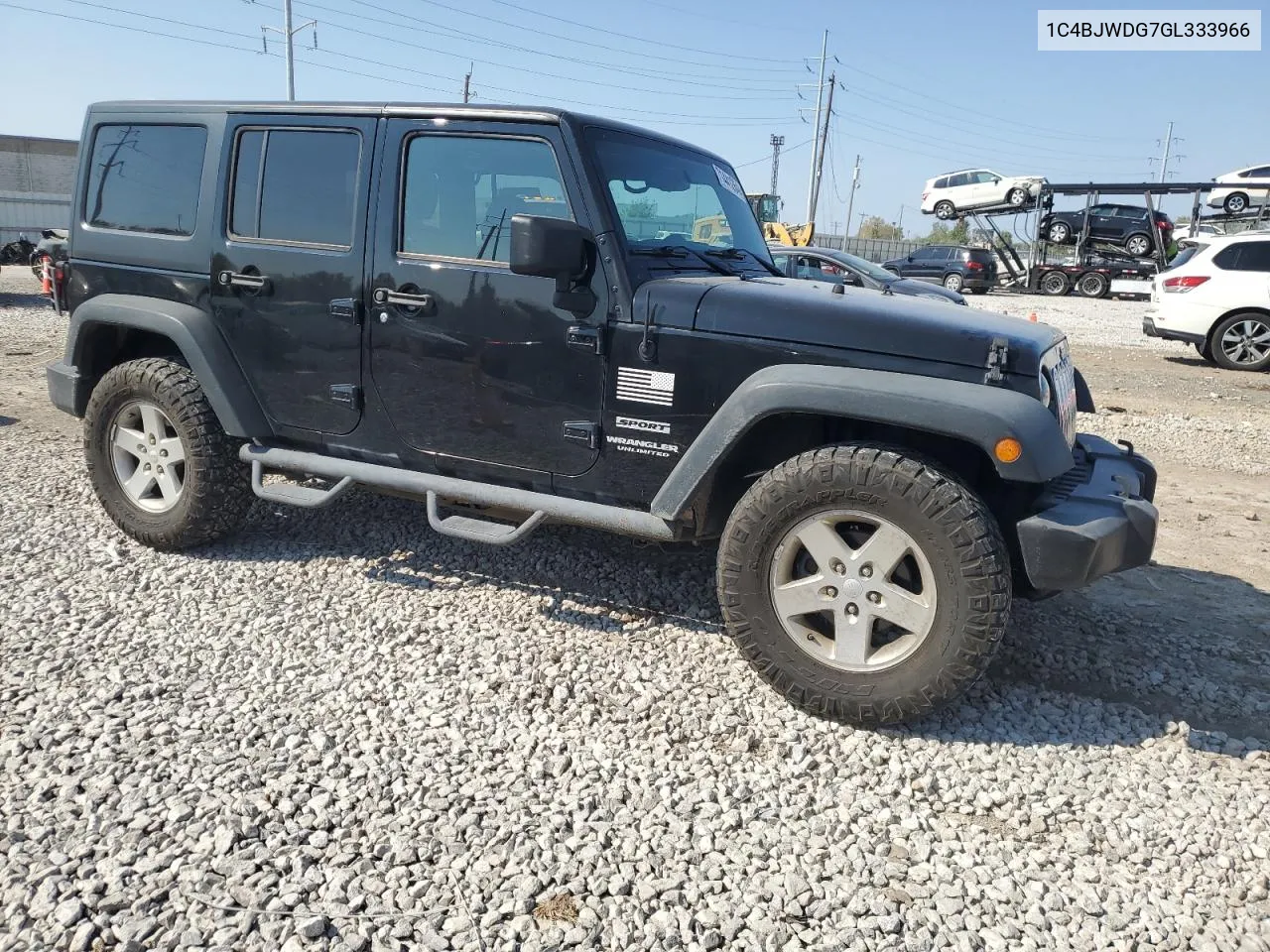 2016 Jeep Wrangler Unlimited Sport VIN: 1C4BJWDG7GL333966 Lot: 71441264