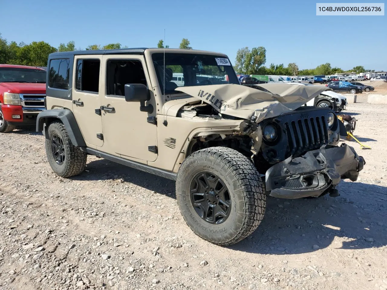 2016 Jeep Wrangler Unlimited Sport VIN: 1C4BJWDGXGL256736 Lot: 71492904