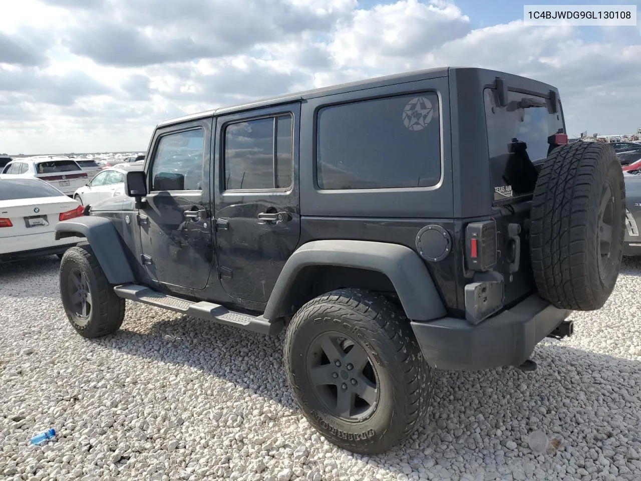 2016 Jeep Wrangler Unlimited Sport VIN: 1C4BJWDG9GL130108 Lot: 71724344