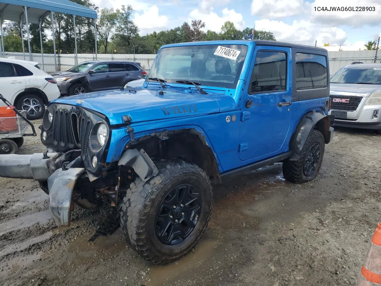 2016 Jeep Wrangler Sport VIN: 1C4AJWAG6GL228903 Lot: 71740674