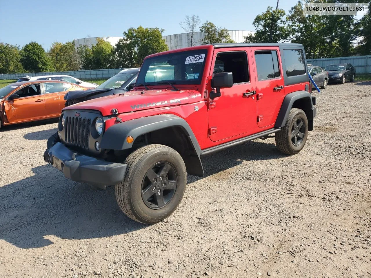 2016 Jeep Wrangler Unlimited Sport VIN: 1C4BJWDG7GL109631 Lot: 71789234