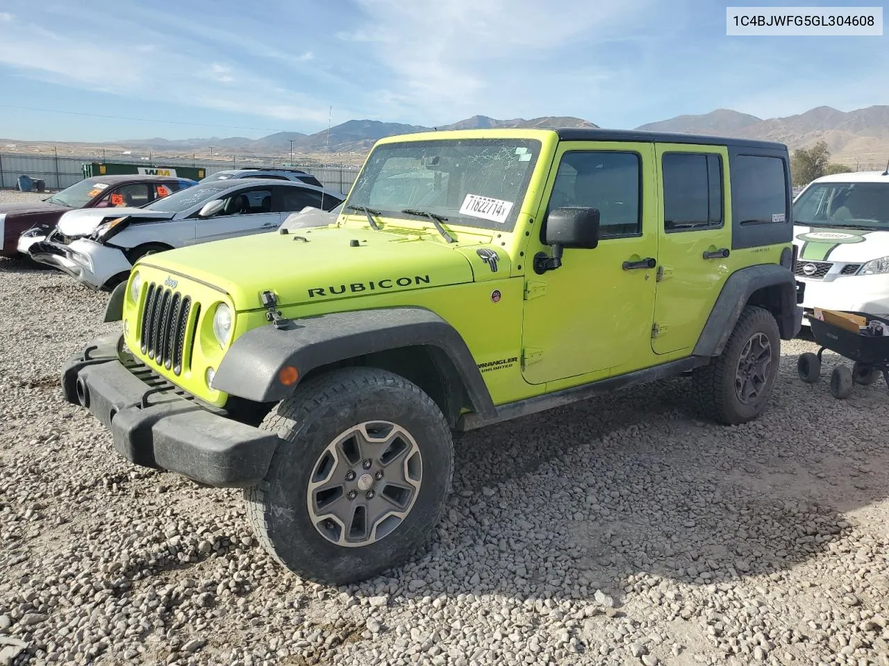 2016 Jeep Wrangler Unlimited Rubicon VIN: 1C4BJWFG5GL304608 Lot: 71822714