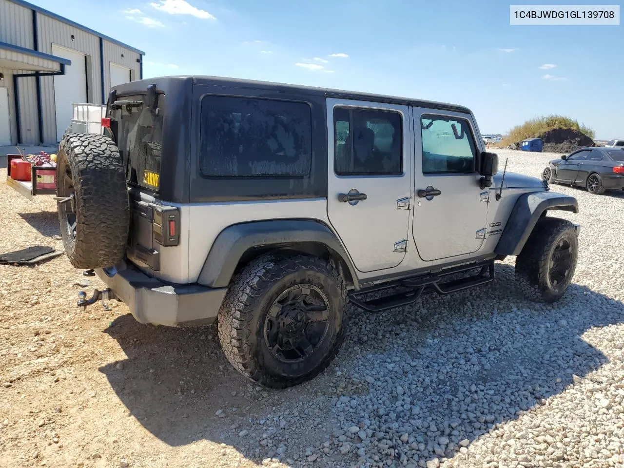 2016 Jeep Wrangler Unlimited Sport VIN: 1C4BJWDG1GL139708 Lot: 71846924