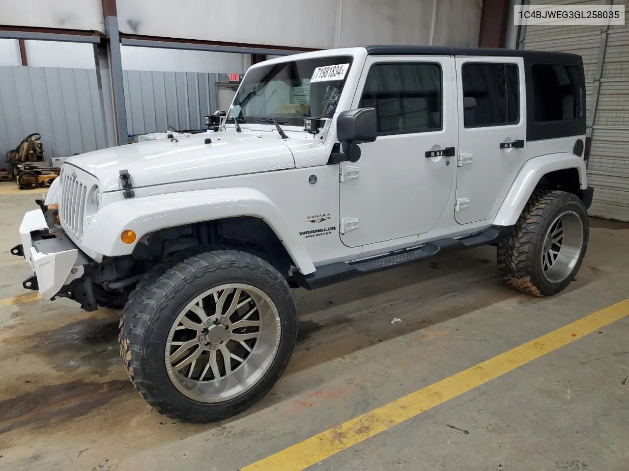 1C4BJWEG3GL258035 2016 Jeep Wrangler Unlimited Sahara