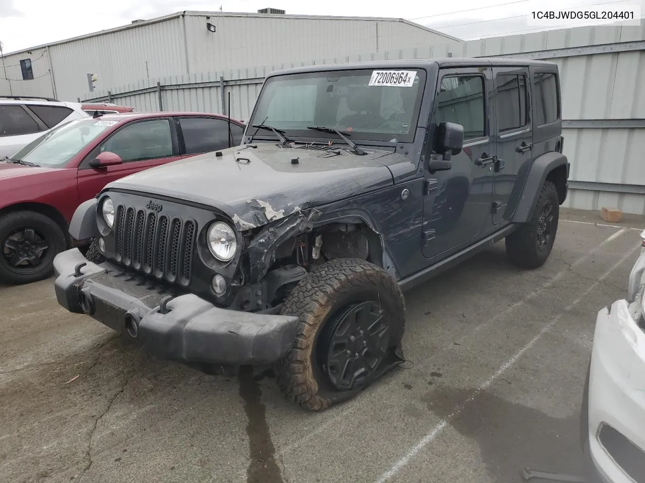 1C4BJWDG5GL204401 2016 Jeep Wrangler Unlimited Sport