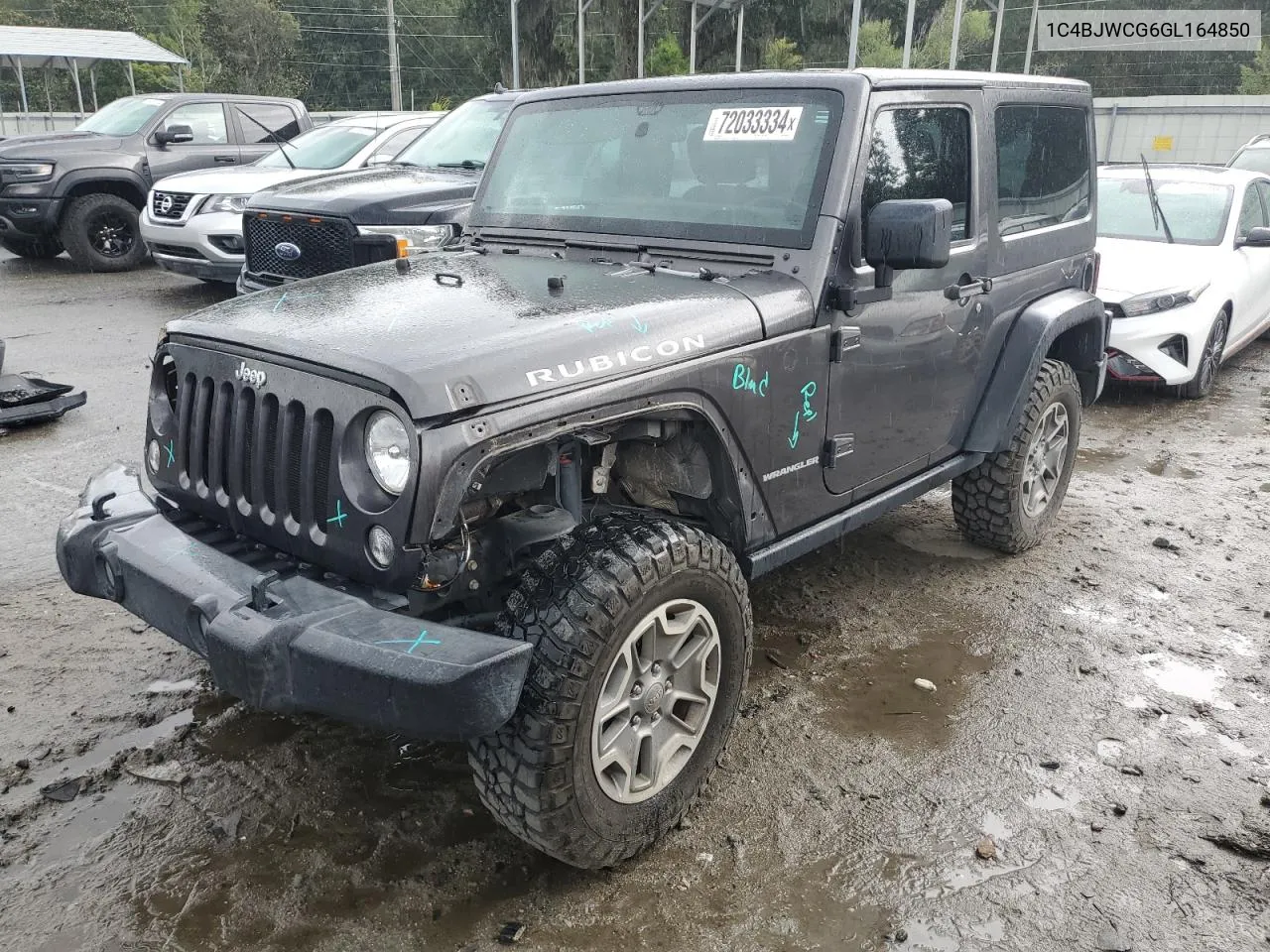 2016 Jeep Wrangler Rubicon VIN: 1C4BJWCG6GL164850 Lot: 72033334