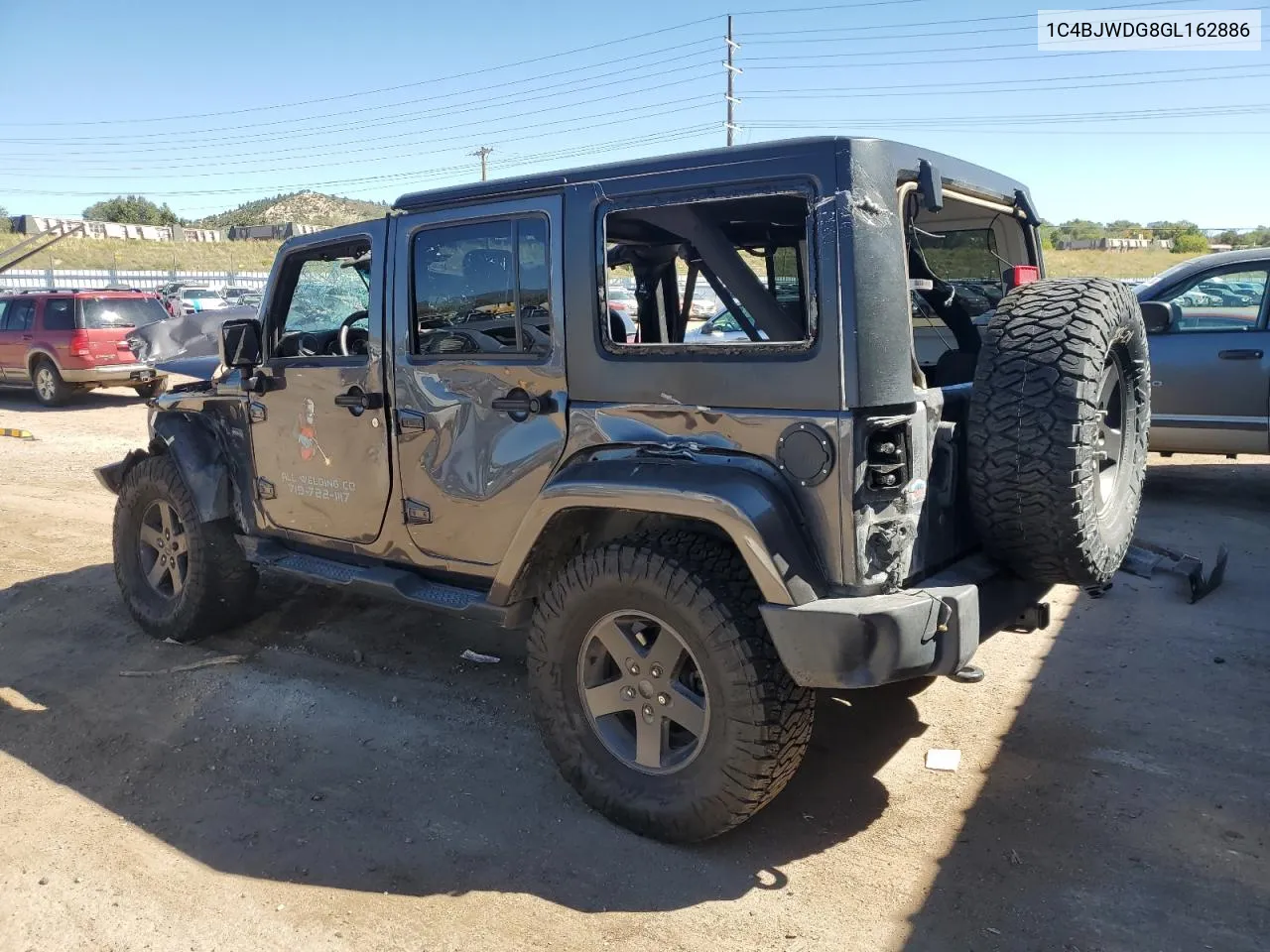 2016 Jeep Wrangler Unlimited Sport VIN: 1C4BJWDG8GL162886 Lot: 72272394