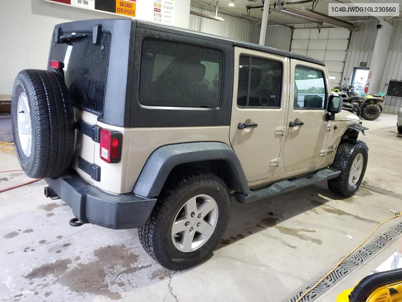 2016 Jeep Wrangler Unlimited Sport VIN: 1C4BJWDG1GL230560 Lot: 72379664