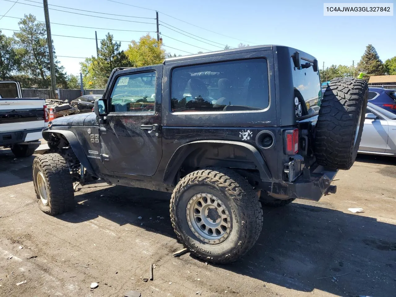 2016 Jeep Wrangler Sport VIN: 1C4AJWAG3GL327842 Lot: 72473994