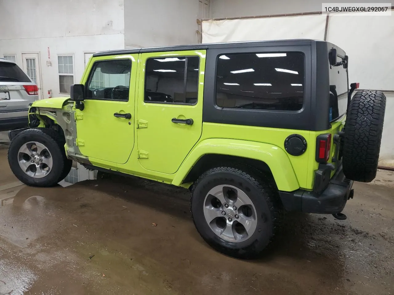 2016 Jeep Wrangler Unlimited Sahara VIN: 1C4BJWEGXGL292067 Lot: 72506534