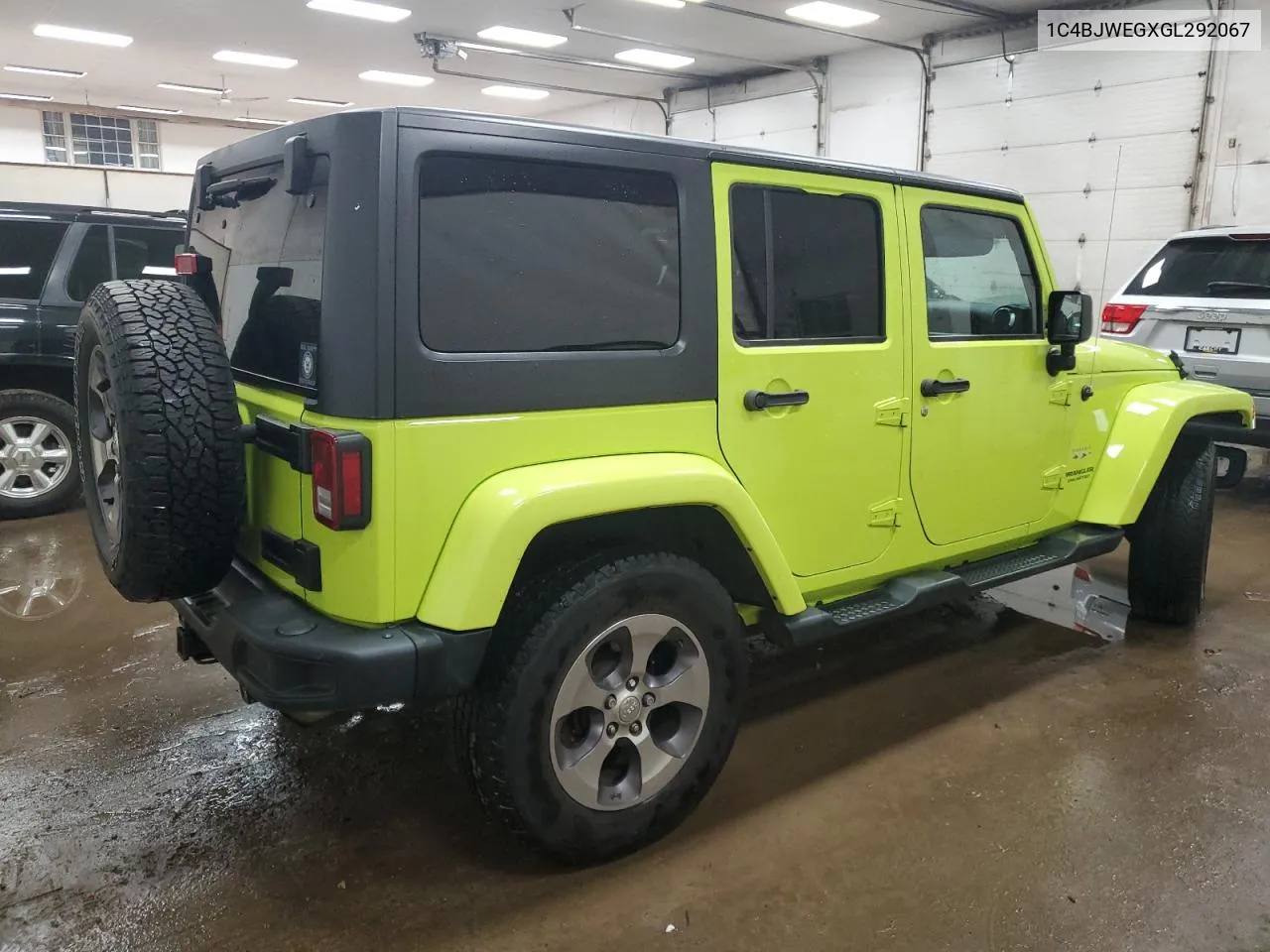 2016 Jeep Wrangler Unlimited Sahara VIN: 1C4BJWEGXGL292067 Lot: 72506534