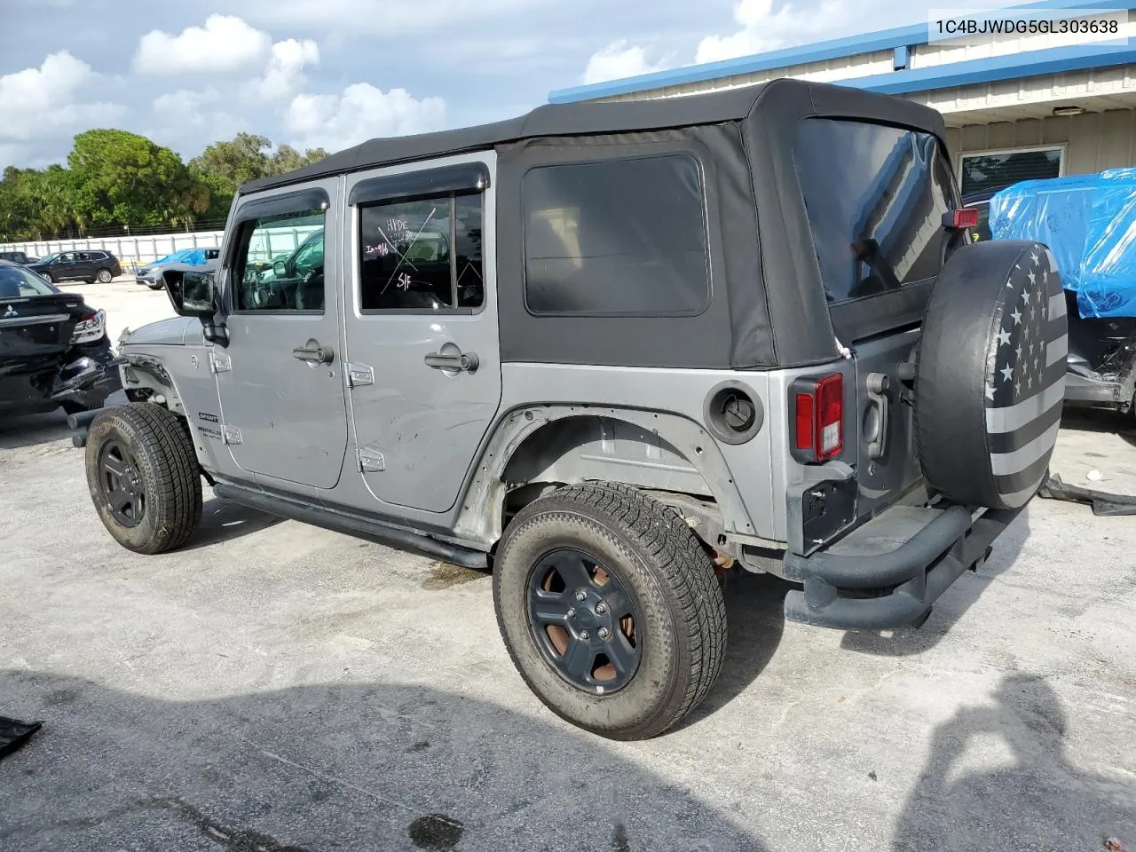 2016 Jeep Wrangler Unlimited Sport VIN: 1C4BJWDG5GL303638 Lot: 72613114