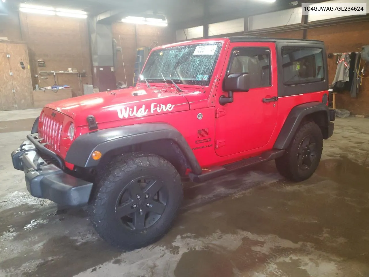 1C4GJWAG7GL234624 2016 Jeep Wrangler Sport